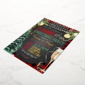 Flannel und Fizz Weihnachts-Party Einladung (Gedreht)