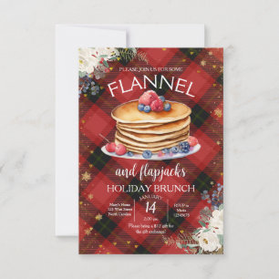 Flannel und Flapjacks Weihnachtsbrunch Einladung
