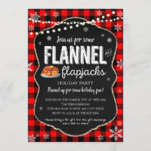 Flannel und Flapjacks Weihnachtseinladung