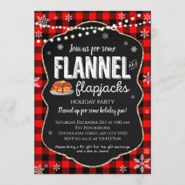 Flannel und Flapjacks Weihnachtseinladung Einladung