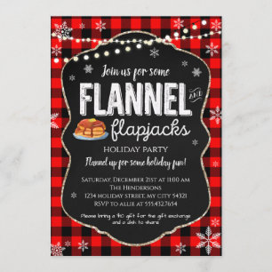 Flannel und Flapjacks Weihnachtseinladung Einladung