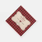 Flannel und Frost Lumberjack Weihnachtsfeiertag Serviette (Ecke)