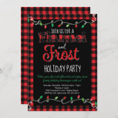 Flannel und Frost Red Black Kariertes Weihnachtsfe Einladung (Vorne/Hinten)