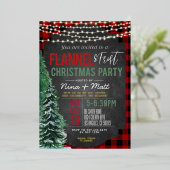 Flannel und Frost Weihnachts-Party Einladung (Stehend vorne)