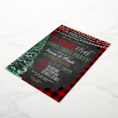 Flannel und Frost Weihnachts-Party Einladung (Gedreht)
