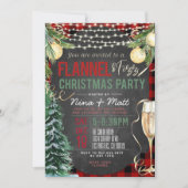 Flannel und Frost Weihnachts-Party Einladung (Vorderseite)