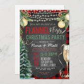 Flannel und Frost Weihnachts-Party Einladung (Vorne/Hinten)