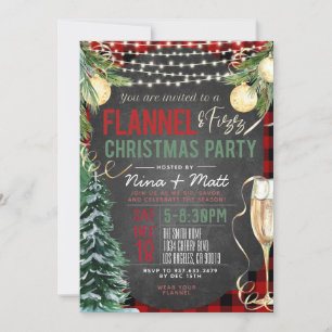 Flannel und Frost Weihnachts-Party Einladung