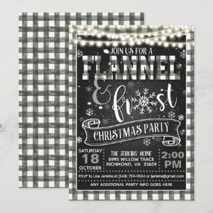 Flannel und Frost Weihnachts-Party Einladung Was