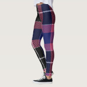 Flannel Women's Leggings in rosa schwarz (Links)