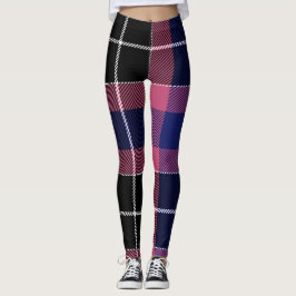 Flannel Women's Leggings in rosa schwarz
