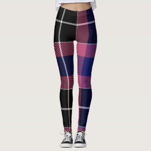 Flannel Women's Leggings in rosa schwarz
