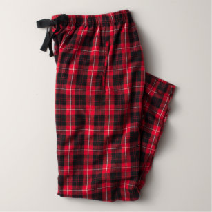 Flannel Women's Pajama Pants in Rot und Schwarz Pyjamahose