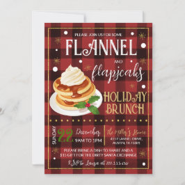 Flannels Flapjacks Weihnachts-Party Einladung