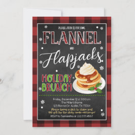 Flannels Flapjacks Weihnachts-Party Einladung