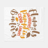 Flannels Hay Rides Pumpkins Cider Blätter Bonfire Fleecedecke (Vorderseite (Horizontal))