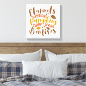 Flannels Hay Rides Pumpkins Cider Blätter Bonfire Leinwanddruck (Insitu (Schlafzimmer))