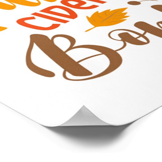 Flannels Hay Rides Pumpkins Cider Blätter Bonfire Poster (Ecke)