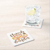 Flannels Hay Rides Pumpkins Cider Blätter Bonfire Rechteckiger Pappuntersetzer (Vor Ort)