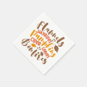 Flannels Hay Rides Pumpkins Cider Blätter Bonfire Serviette (Ecke)