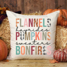 Flannels Hayrides Pumpkins Bonfire Karierter Fun F