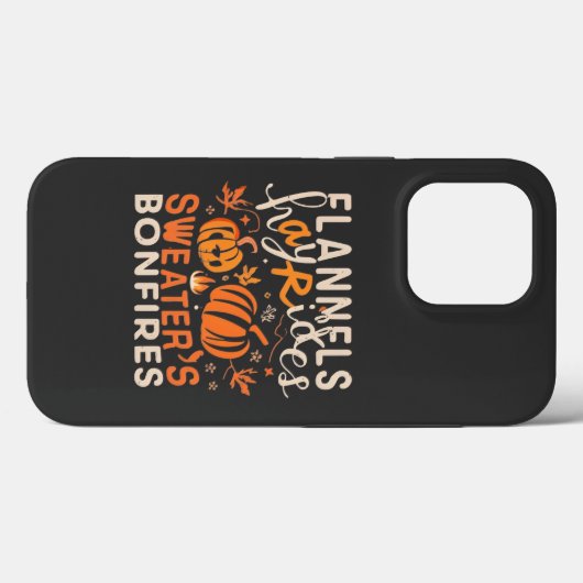 Flannels Hayrides Pumpkins Sweaters Bonfire Case-Mate iPhone Hülle (Rückseite (Horizontal))
