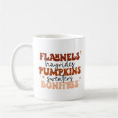 Flannels Hayrides Pumpkins Sweatins Bonfire Fall Kaffeetasse (Links)