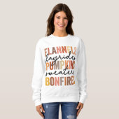 Flannels Hayrides Pumpkins Vintag Sweaters Bonfir Sweatshirt (Vorne ganz)