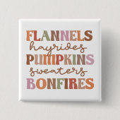 Flannels Pumpkins Bonfire Button (Vorderseite)
