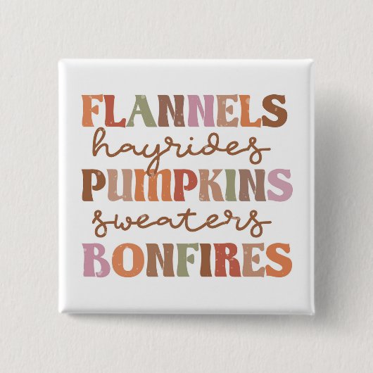 Flannels Pumpkins Bonfire Button (Vorderseite)