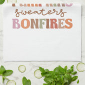 Flannels Pumpkins Bonfire Geschirrtuch (Gefaltet)