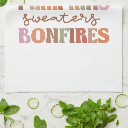 Flannels Pumpkins Bonfire Geschirrtuch (Gefaltet)