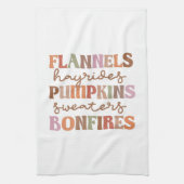 Flannels Pumpkins Bonfire Geschirrtuch (Vertikal)