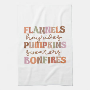 Flannels Pumpkins Bonfire Geschirrtuch