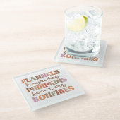 Flannels Pumpkins Bonfire Glasuntersetzer (Schrägansicht)