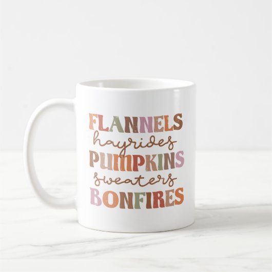 Flannels Pumpkins Bonfire Kaffeetasse (Links)