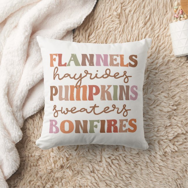 Flannels Pumpkins Bonfire Kissen (Decke)