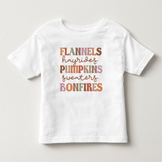 Flannels Pumpkins Bonfire Kleinkind T-shirt (Vorderseite)