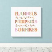 Flannels Pumpkins Bonfire Leinwanddruck (Insitu (Holzboden))