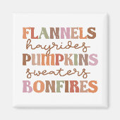 Flannels Pumpkins Bonfire Magnet (Vorne)