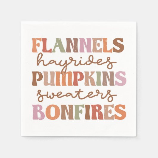 Flannels Pumpkins Bonfire Serviette (Vorderseite)