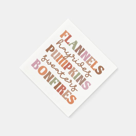 Flannels Pumpkins Bonfire Serviette (Ecke)