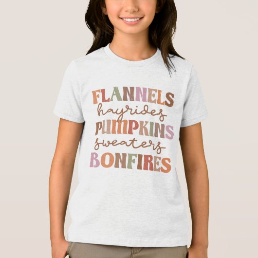 Flannels Pumpkins Bonfire Tri-Blend Shirt (Vorderseite)