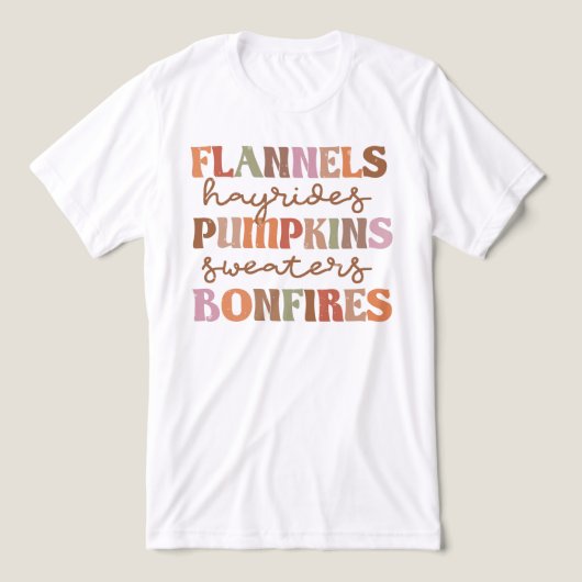 Flannels Pumpkins Bonfire Tri-Blend Shirt (Design Vorderseite)