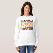 Flannels Pumpkins Hayrides Bonfire Fall T - Shirt (Vorne ganz)