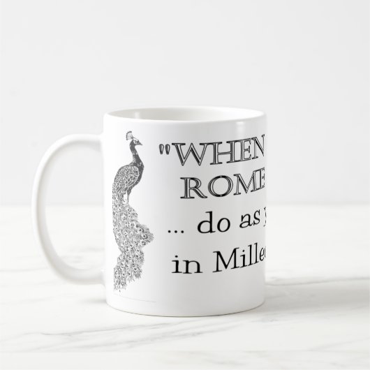 Flannery O'Connor "wenn in Rom" Tasse (Links)