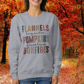 Flannes, Pumkins, Hayrides, Bonbrände, Fall Sweatshirt