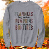 Flannes, Pumkins, Hayrides, Bonbrände, Fall Sweatshirt