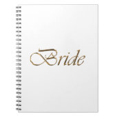 Flansch, Gold Script Elegant White Wedding Notizblock (Vorderseite)