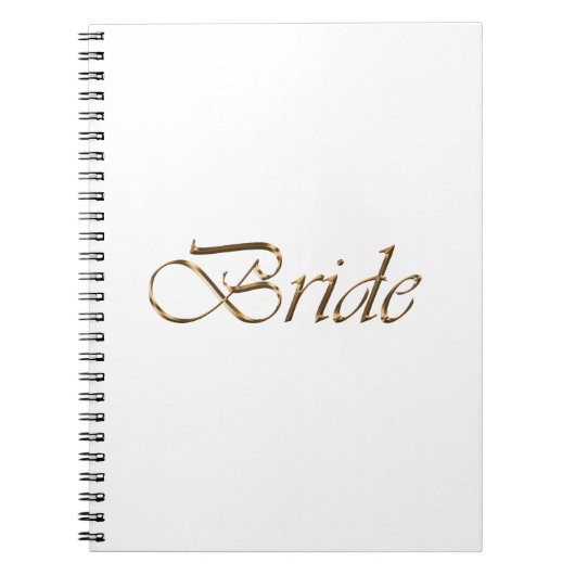 Flansch, Gold Script Elegant White Wedding Notizblock (Vorderseite)
